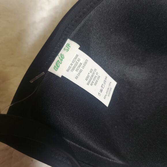 Aerie Black Bikini Set Small NWT Ribbed Bottoms Push-Up Bra Top Swimwear Neutral - Picture 11 of 13